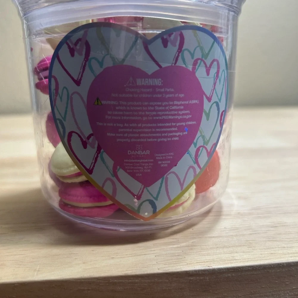 Mini Macaroon Erasers in Jar 35 count